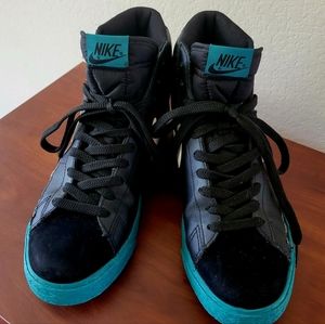 Nike Blazer High Black White Radiant Emerald Green Sacai Sz 9